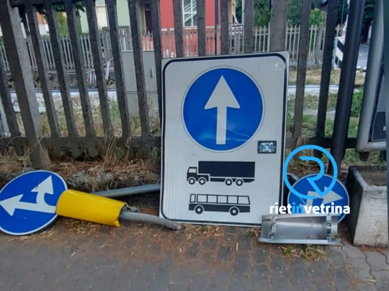 SEI TU IL REPORTER di Rietinvetrina – “Quando verrà ripristinata la segnaletica divelta in via Molino della Salce?”