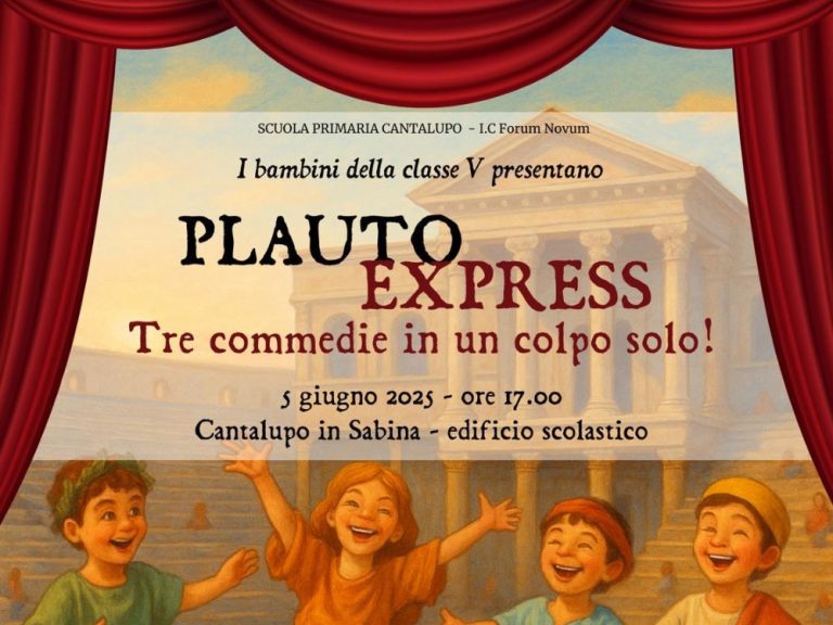 “Plauto Express” conquista Cantalupo in Sabina: tre classici in scena per la recita di fine anno