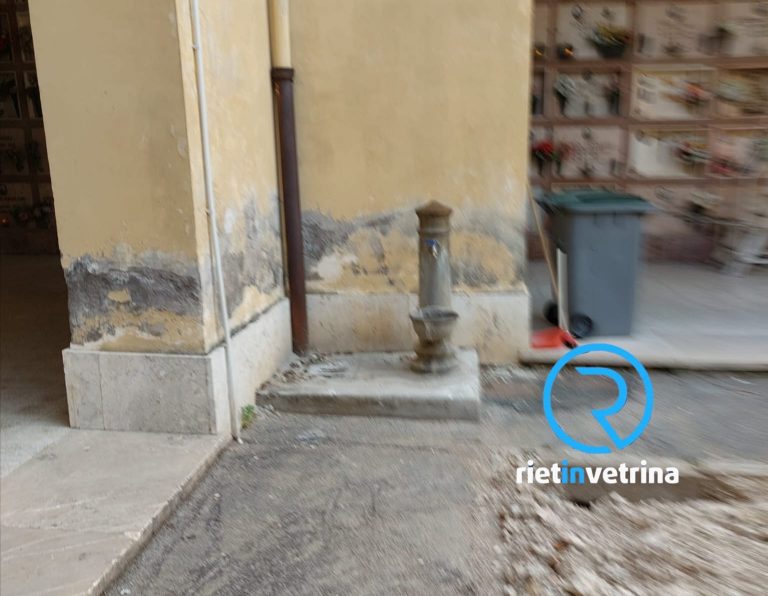 Tutte funzionanti le fontanelle del Cimitero di Rieti. Dopo segnalazione a Rietinvetrina sopralluogo sul posto