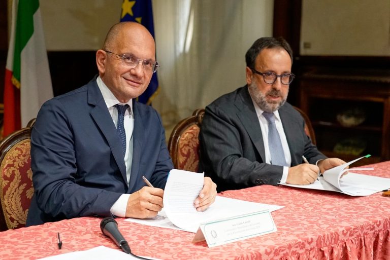 Sisma 2016, firmato protocollo d’intesa tra commissario Castelli e prefetto Canaparo per la prevenzione antimafia