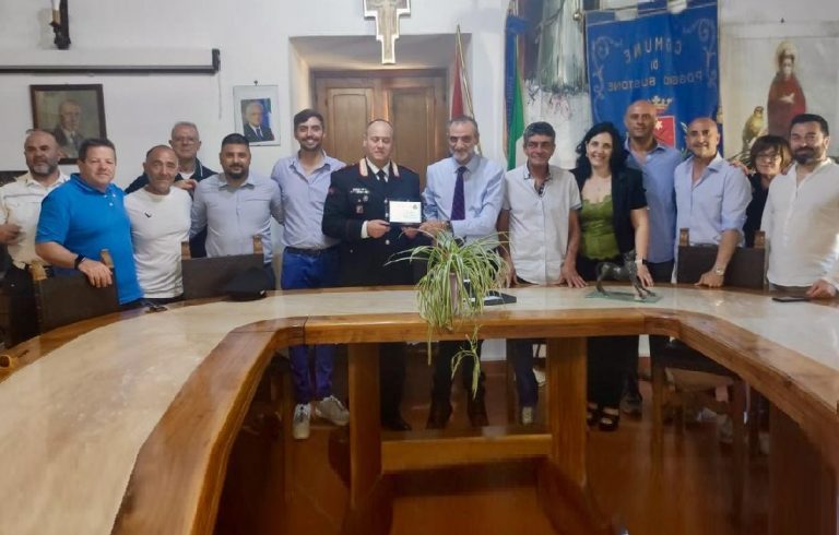 Poggio Bustone saluta il comandante dei carabinieri Paolo Martelli