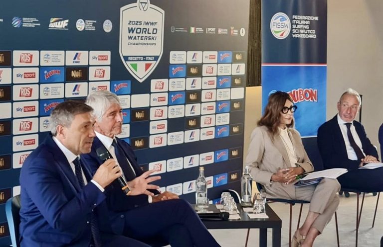 Claudio Ponziani e una fetta di Rieti alla presentazione dei Campionati del Mondo di Sci Nautico