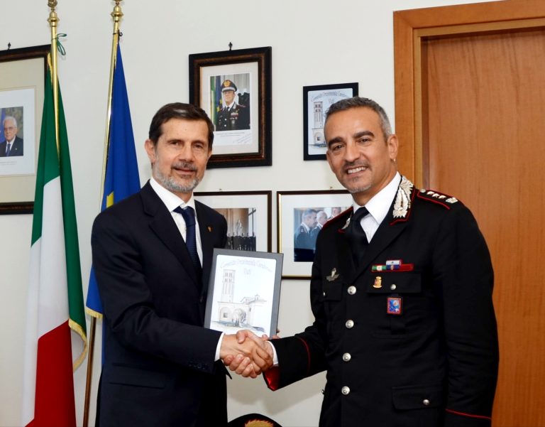Il nuovo Questore Pasquale Fiocco visita il Comando Carabinieri di Rieti