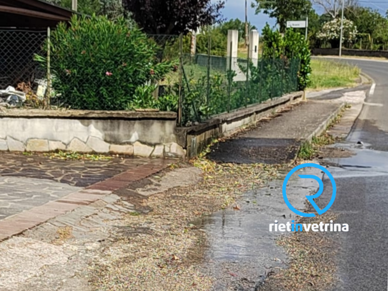 SEI TU IL REPORTER di Rietinvetrina – “C’è una perdita d’acqua davanti la mia abitazione a Casali di Poggio Nativo”