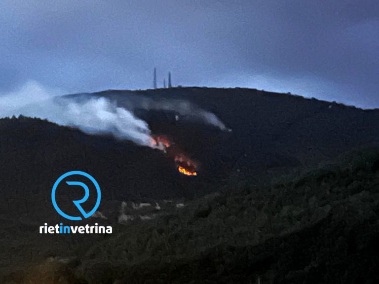 Incendio Monte Calcarone ancora attivo