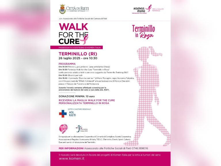 Le volontarie Komen Italia presenti sul Terminillo per promuovere la “Walk for the Cure 2025”