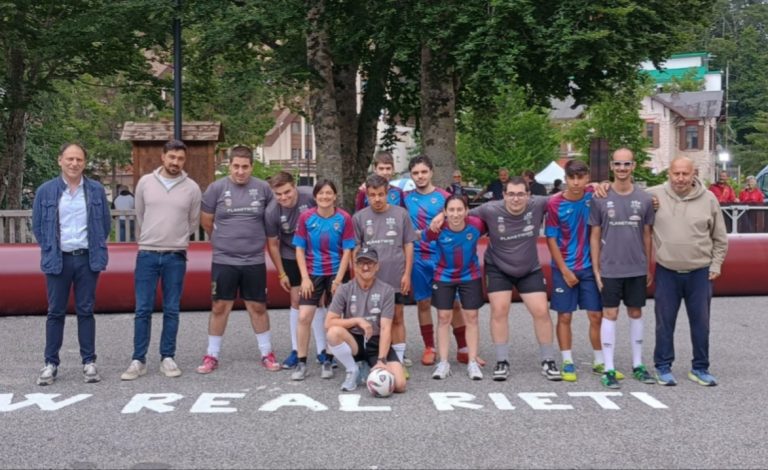 Sul Terminillo giocata partita inclusiva di Calcio a 5 con New Real Rieti C5, Rieti Include e ASI Sport