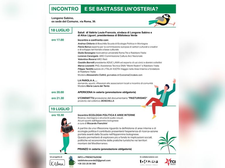 E se bastasse un’osteria?