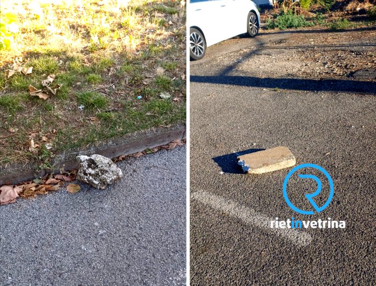SEI TU IL REPORTER di Rietinvetrina – “Viale Morroni piena di sassi e pietre. Qualcuno stanotte si è divertito!”