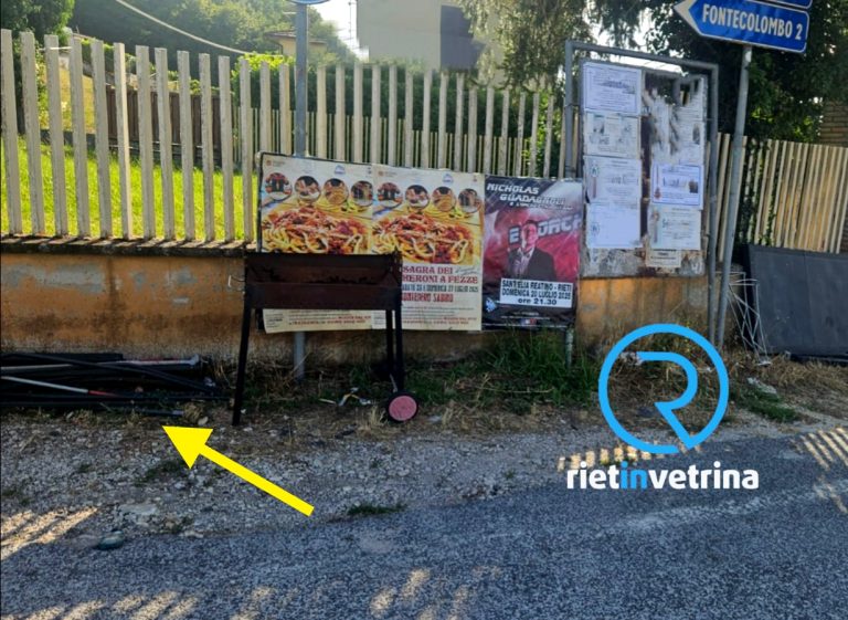 SEI TU IL REPORTER di Rietinvetrina – “Abbandonati rifiuti e ferri al bivio per Fonte Colombo”