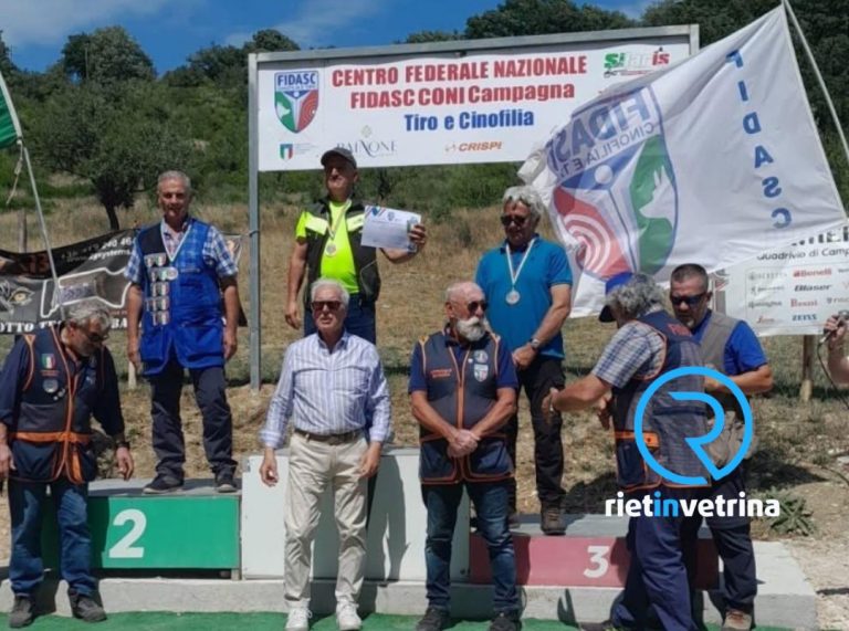 Vincenzo Bartolomei di Rieti è ancora una volta Medaglia d’Oro nel Tiro di Campagna