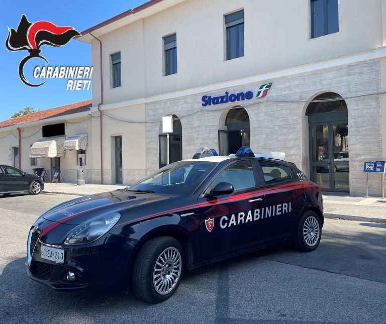Nord africano arrestato a giugno, trovato alla Stazione di Rieti pochi giorni dopo. Portato in caserma va in escandescenze