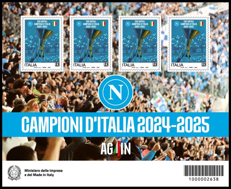 Emesso francobollo dedicato al Napoli vincitore dello Scudetto