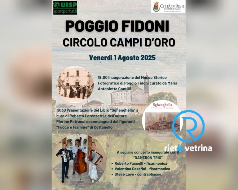 A Poggio Fidoni inaugurazione Museo Storico Fotografico e presentazione del libro “Sghenghella”