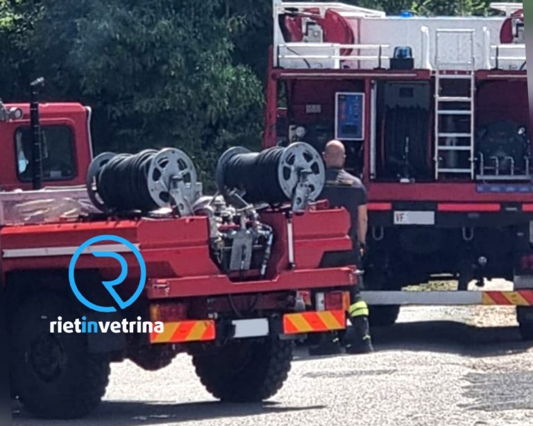 Incendio boschivo a Ponte Poggio di Cittaducale