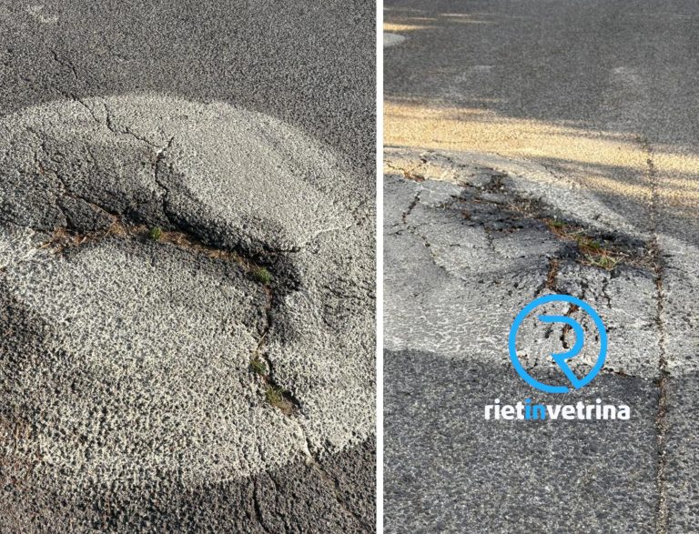 SEI TU IL REPORTER di Rietinvetrina – Carlo: “Auto danneggiata dalle buche in via Ricci. Con quale criterio il Comune decide le vie da asfaltare?”