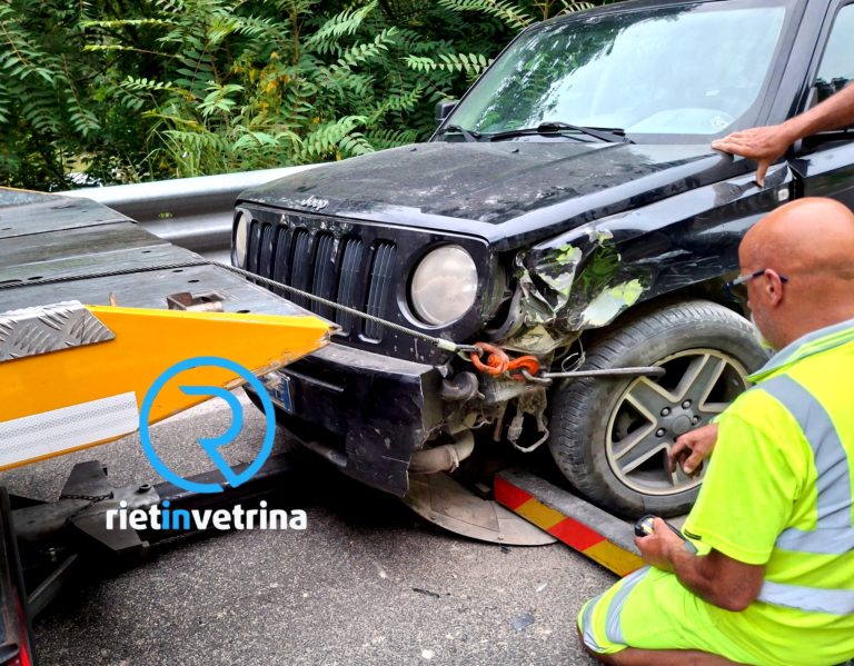 Scontro sulla Salto Cicolana tra jeep e SUV