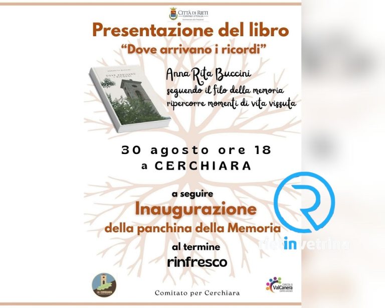 A Cerchiara presentazione del libro “Dove arrivano i ricordi”