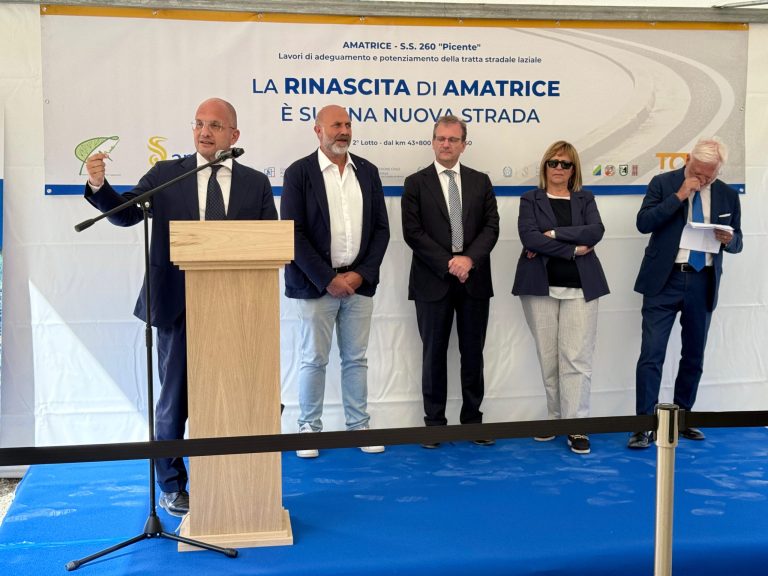 Inaugurati i lavori di potenziamento della SS260 Picente variante di Amatrice