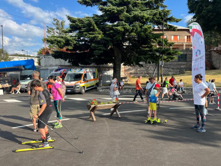 Sci di fondo in estate nel centro di Leonessa