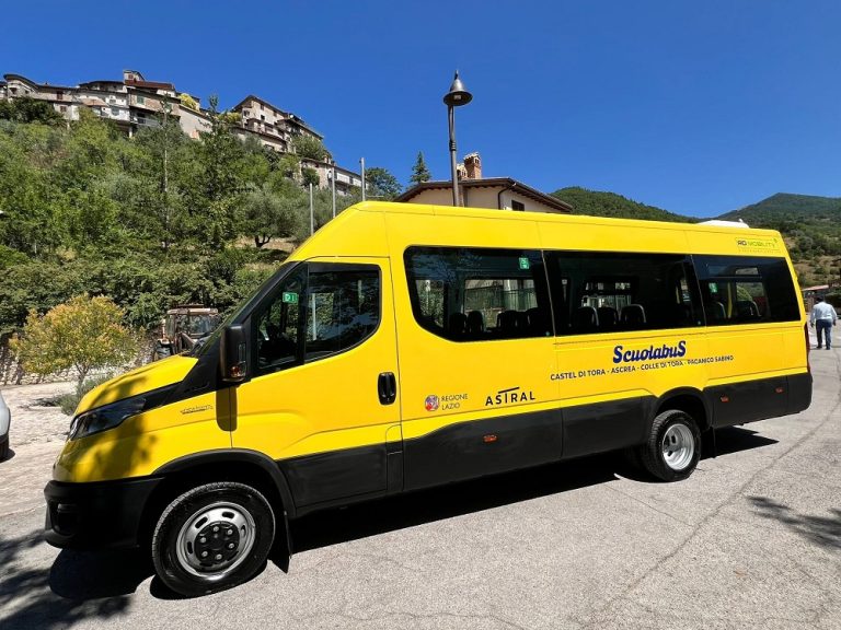 Attivato trasporto scolastico per gli alunni residenti nei Comuni di Castel di Tora, Ascrea, Colle di Tora e Paganico Sabino
