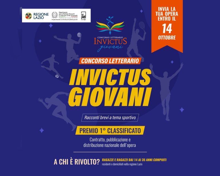 “Invictus Giovani”, il primo concorso letterario dedicato a racconti brevi sul tema dello sport