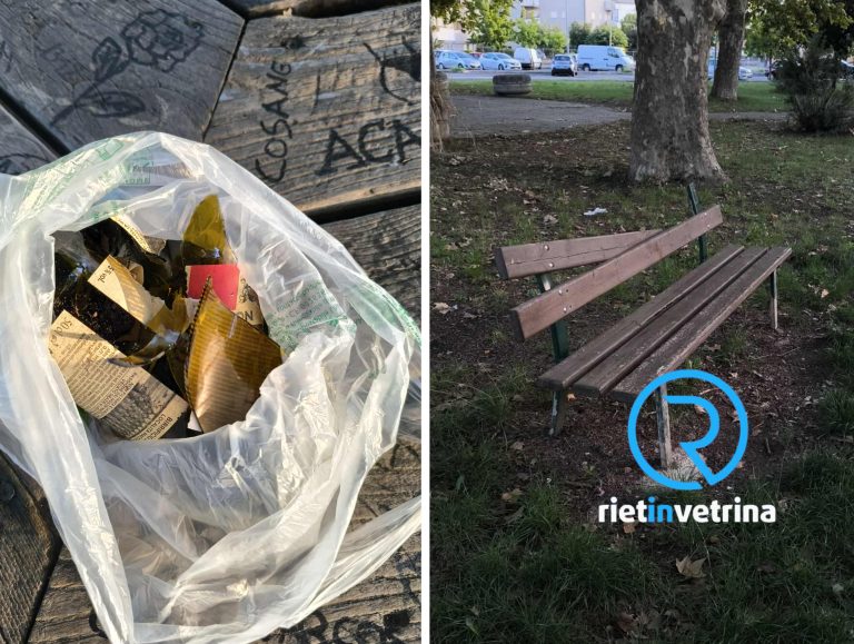 SEI TU IL REPORTER di Rietinvetrina – Marietta: “Panchine distrutte e bottiglie rotte nel parco davanti la Chiesa di Micioccoli”