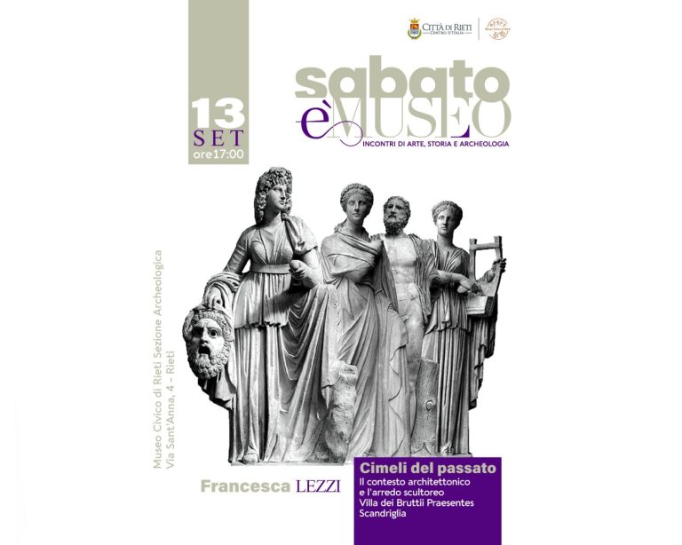 Torna “Sabato è Museo”: il 13 settembre conferenza “Cimeli del passato”
