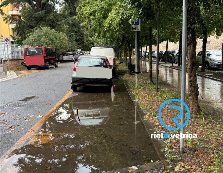 SEI TU IL REPORTER di Rietinvetrina – Maurizio: “In via Canali allagati i posteggi gialli per disabili”