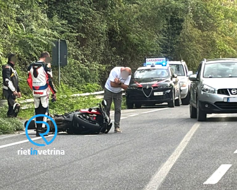 Nuovo scontro sulla Salaria: auto – moto coinvolti