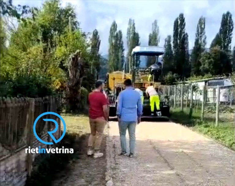 Lavori di asfaltatura in via Madonna a Contigliano, strada interdetta al traffico