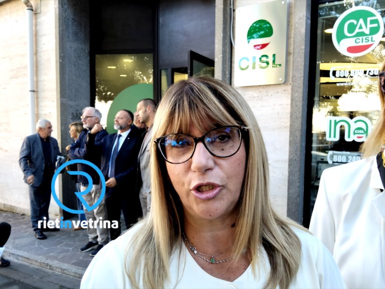►VIDEO – Inaugurazione nuova sede CISL Rieti – Intervista a Daniela Fumarola, segretaria generale nazionale CISL
