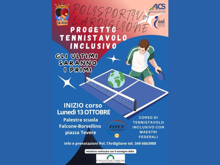 “Gli ultimi saranno i primi”, corso di Tennistavolo Inclusivo