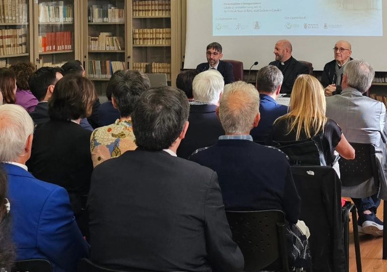 Inaugurata la mostra “Progettare le antiche forme. Le carte e i disegni sul ripristino della cattedrale e del Palazzo Papale di Rieti (1925-1942)”