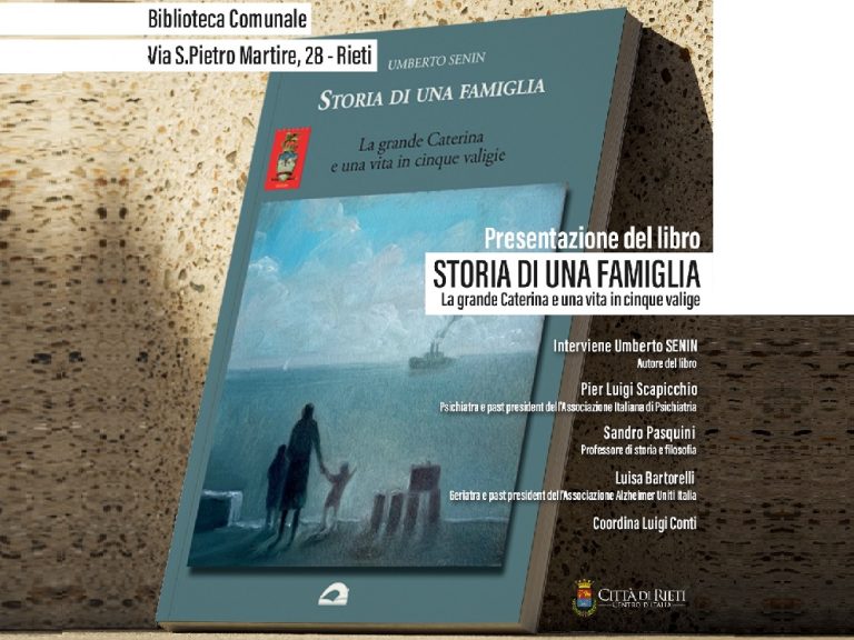 Alla Paroniana presentazione del libro di Umberto Senin: “Storia di una famiglia. La grande Caterina e una vita in cinque valigie”