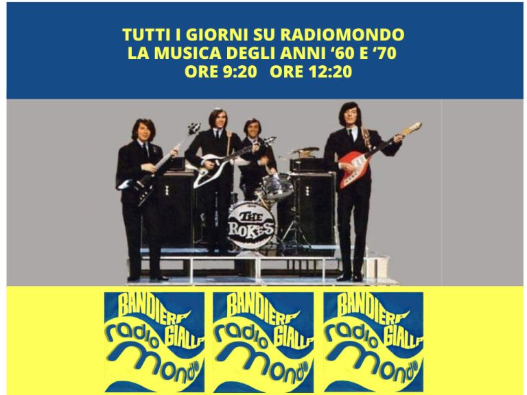 Tutti i giorni su Radiomondo ascolta la rubrica musicale “Bandiera Gialla”, per un tuffo nel passato!