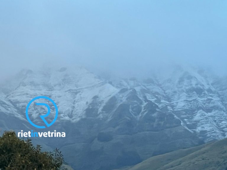 Prima neve della stagione sui Monti della Laga ad Amatrice