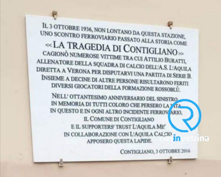 Disastro ferroviario 1936, a Contigliano saranno commemorate le vittime