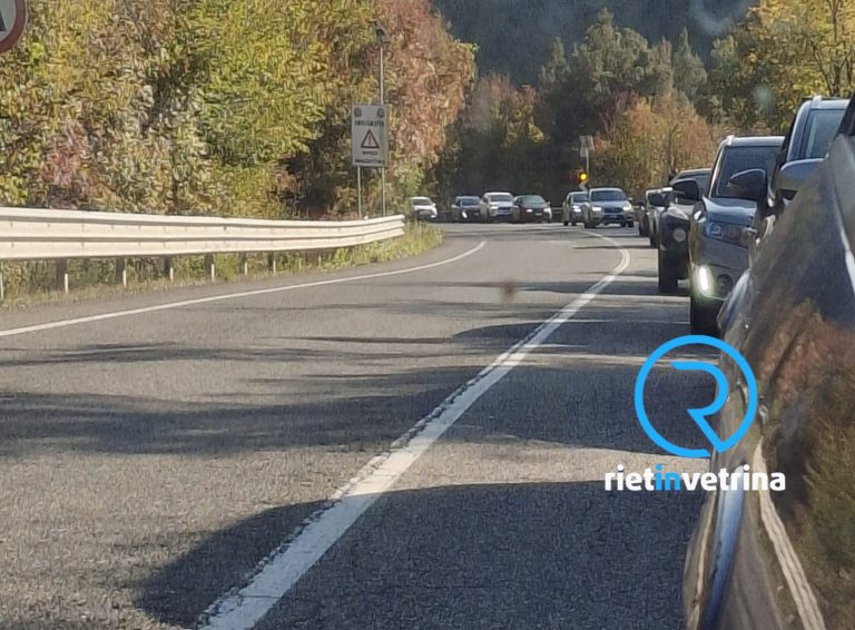 Code interminabili sulla Salaria per Roma direzione Rieti: automobilisti spazientiti