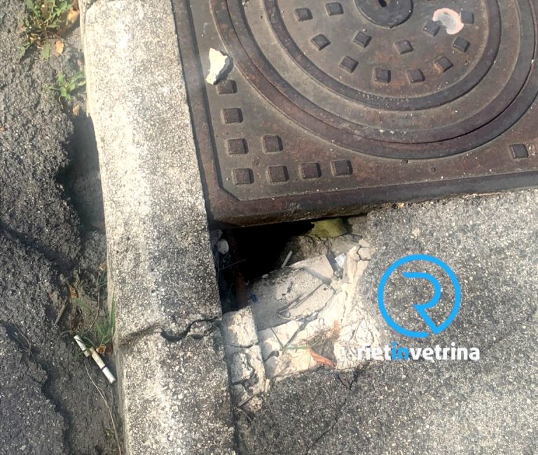 SEI TU IL REPORTER – Leonardo: “In via Salaria per L’Aquila il tombino sta sprofondando”