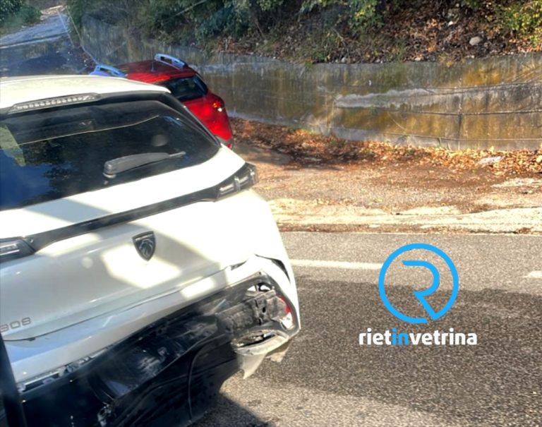 Secondo scontro sulla Salaria per L’Aquila: due auto coinvolte