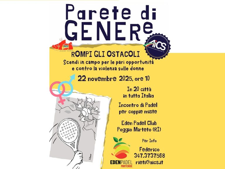 “Parete di genere AICS”, rompi gli ostacoli