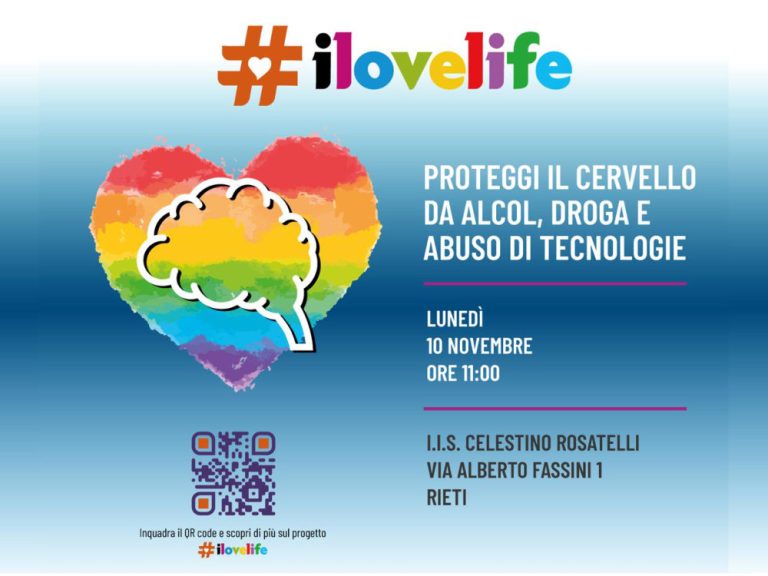 Il 10 novembre nell’Istituto Rosatelli presentazione del progetto #Ilovelife. Testimonial dell’evento Claudia Gerini