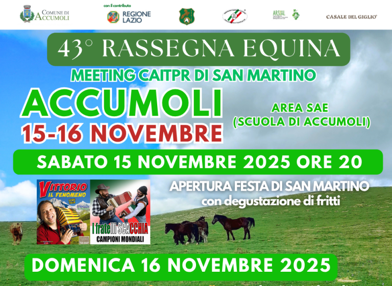 E’ FESTA – Accumoli si prepara ad accogliere la 43° Rassegna Equina e il Meeting CAITPR di San Martino