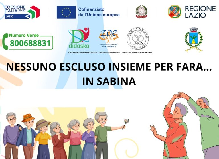 E’ in partenza il progetto: “Nessuno escluso insieme per Fara in Sabina” gestito dall’ATS