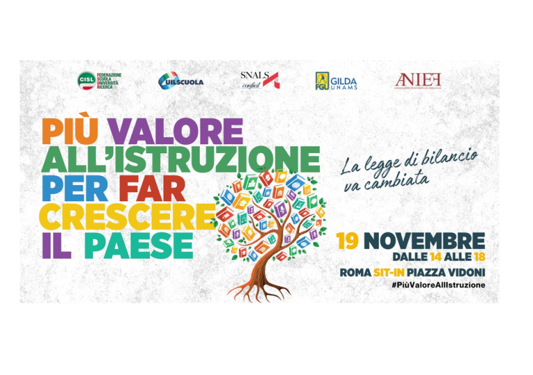 Il 19 novembre sit-in a Roma per cambiare la Legge di Bilancio