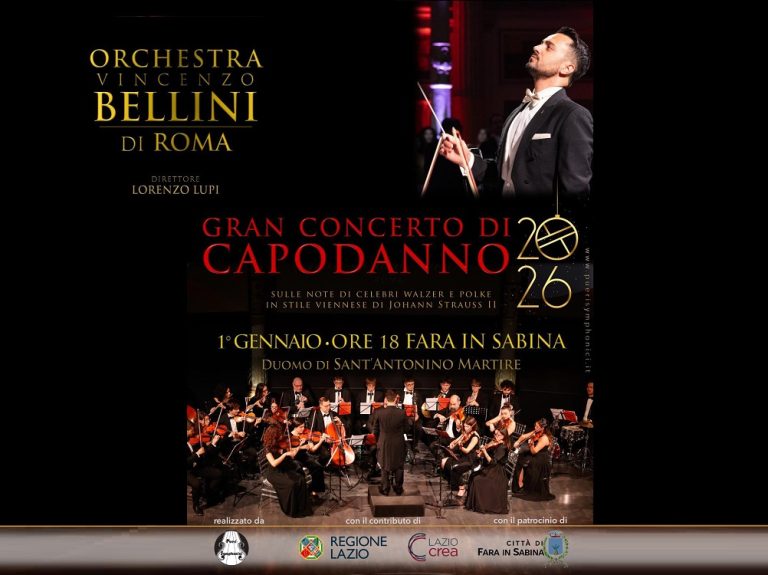 Fara in Sabina, l’1 gennaio 2026 gran concerto di Capodanno