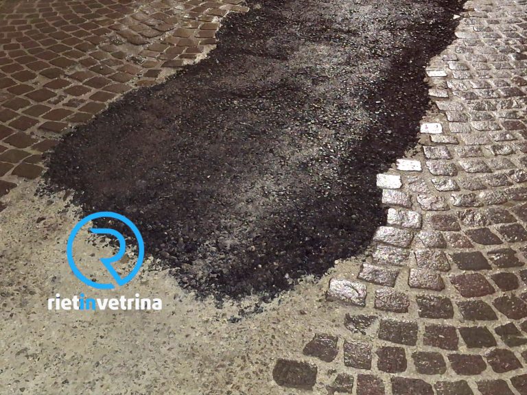 Asfaltato il tratto fangoso di via Garibaldi segnalato su Rietinvetrina