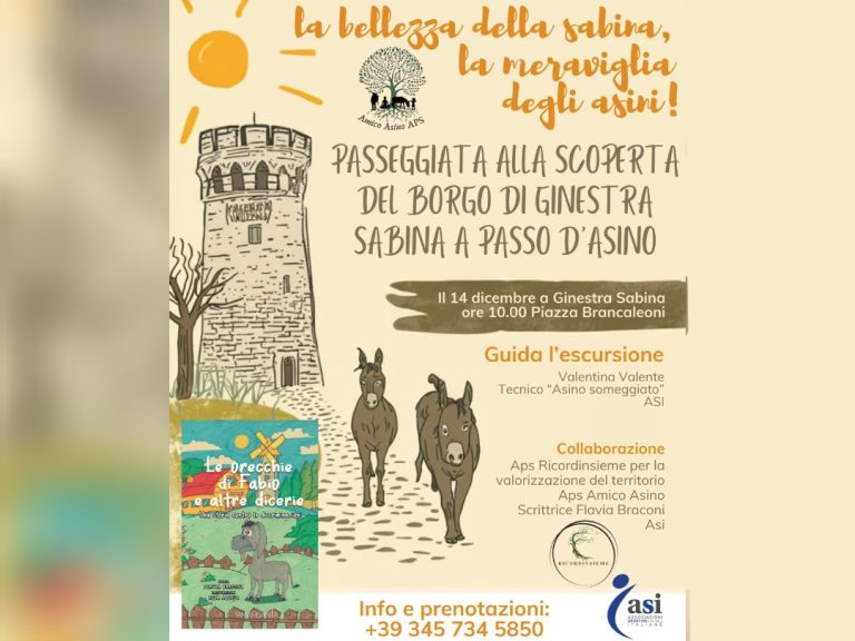 Prima passeggiata a passo d’asino e narrazioni sulla Panchina Gigante