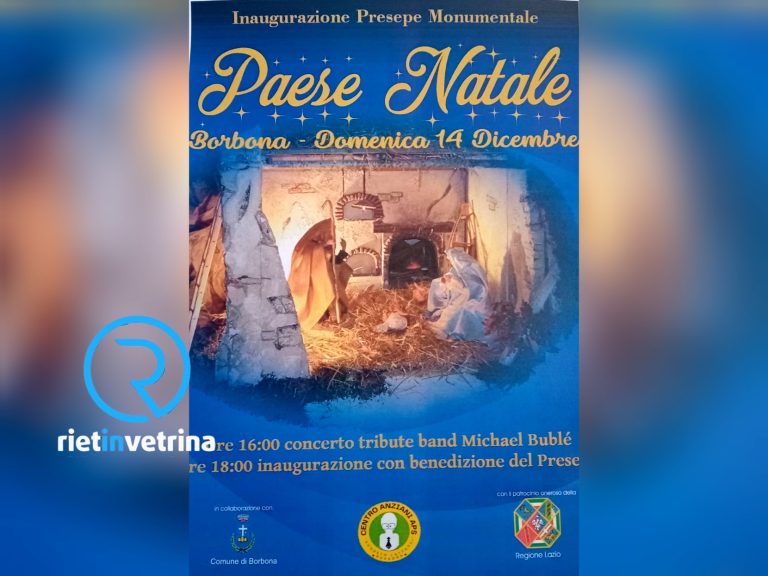 A Borbona con “Paese Natale” domenica 14 dicembre inaugurazione del Presepe Monumentale
